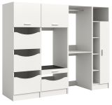Waschmaschinenschrank Flexy in wei Set 4-teilig 242 x 196 cm