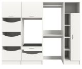 Waschmaschinenschrank Flexy in wei Set 4-teilig 242 x 196 cm