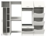 Waschmaschinenschrank Flexy in wei Set 4-teilig 242 x 196 cm