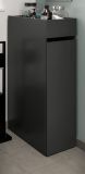 Badezimmer Kommode Flexy in grau Anstellregal mit Apothekerauszug 29 x 101 cm