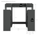 Waschmaschinenumbau Set Flexy in grau 3-teilig �berbauschrank und 2 x Anstellregal