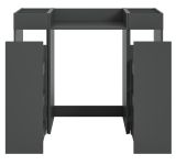 Waschmaschinenumbau Set Flexy in grau 3-teilig �berbauschrank und 2 x Anstellregal