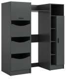 Waschmaschinenschrank Flexy in grau Set 3-teilig 176 x 196 cm