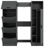 Waschmaschinenschrank Flexy in grau Set 3-teilig 176 x 196 cm