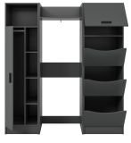 Waschmaschinenschrank Flexy in grau Set 3-teilig 176 x 196 cm