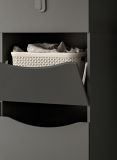 Waschmaschinenschrank Flexy in grau Set 4-teilig 155 x 196 cm