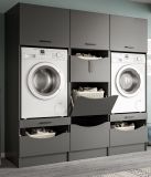 Waschmaschinenschrank Flexy in grau Set 3-teilig 192 x 196 cm