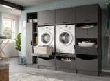 Waschmaschinenschrank Flexy in grau Set 4-teilig 242 x 196 cm