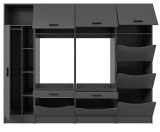 Waschmaschinenschrank Flexy in grau Set 4-teilig 242 x 196 cm