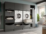 Waschmaschinenschrank Flexy in grau Set 2-teilig 132 x 195 cm
