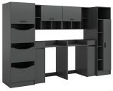 Waschmaschinenschrank Flexy in grau Set 8-teilig 300 x 196 cm