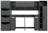 Waschmaschinenschrank Flexy in grau Set 8-teilig 300 x 196 cm