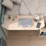 Parisot Kinder- und Jugendzimmer Matre in Jackson Eiche und gr�n Set 2-teilig mit Stauraumbett und Kleiderschrank