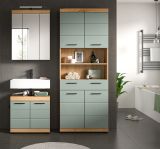Badm�bel Set 3-teilig Shawn in Salbei und Artisan Eiche Badkombination 149 x 191 cm