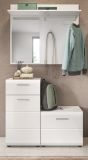 Garderobe Set 3-teilig Cover in wei� Hochglanz 98 x 191 cm