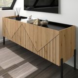 TV-Lowboard Norick in Evoke Eiche TV Unterteil 153 x 62 cm, mit Soft-Close und Komforth�he