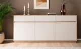 Sideboard Kiruma in Kaschmir und Artisan Eiche Kommode 202 x 89 cm, Soft-Close