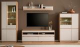 Wohnwand Kiruma in Kaschmir und Artisan Eiche Wohnkombination 4-teilig 342 cm, Soft-Close