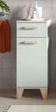 Badezimmer Kommode Luna in gr�n und Eiche Badkommode skandinavisch 34 x 87 cm