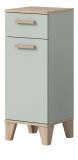 Badezimmer Kommode Luna in gr�n und Eiche Badkommode skandinavisch 34 x 87 cm