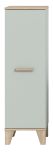 Badezimmer Midischrank Luna in gr�n und Eiche Bad Kommode skandinavisch 34 x 116 cm