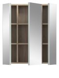 Badezimmer Spiegelschrank Luna in gr�n Badschrank skandinavisch 3-t�rig 60 x 68 cm