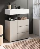 Waschbeckenunterschrank Larik in Kaschmir Badezimmer Unterschrank 60 x 56 cm
