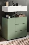Waschbeckenunterschrank Larik in gr�n Badezimmer Unterschrank 60 x 56 cm