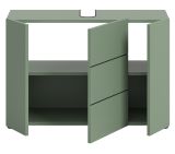 Waschbeckenunterschrank Larik in gr�n Badezimmer Unterschrank 82 x 56 cm