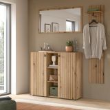 Garderobe Set 3-teilig Loreno in Evoke Eiche 152 x 192 cm