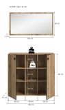 Garderobe Set 2-teilig Loreno in Evoke Eiche 106 x 192 cm