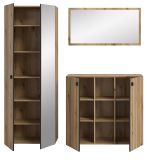 Garderobe Set 3-teilig Loreno in Evoke Eiche 191 x 192 cm
