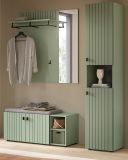 Garderobe Sitzbank Loreno in gr�n Garderobenbank 106 cm