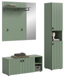 Garderobe Set 3-teilig Loreno in gr�n 161 x 192 cm