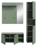 Garderobe Set 3-teilig Loreno in gr�n 161 x 192 cm