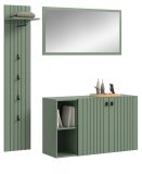 Garderobe Set 3-teilig Loreno in gr�n 152 x 192 cm