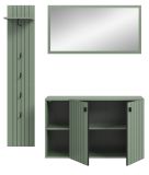 Garderobe Set 3-teilig Loreno in gr�n 152 x 192 cm
