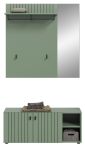 Garderobe Set 2-teilig Loreno in gr�n 106 x 192 cm