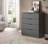 Kommode Swan in grau Schubladenkommode 74 x 80 cm