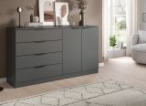 Sideboard Swan in grau Kommode 148 x 80 cm