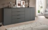 Sideboard Swan in grau Kommode 185 x 80 cm