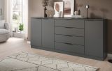 Sideboard Swan in grau Kommode 185 x 80 cm
