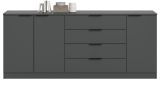Sideboard Swan in grau Kommode 185 x 80 cm