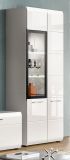 Vitrine Cover in wei� Hochglanz Vitrinenschrank 60 x 160 cm