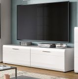 TV-Lowboard Cover in wei� Hochglanz TV Unterteil 160 x 41 cm