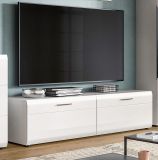 TV-Lowboard Cover in wei� Hochglanz TV Unterteil 160 x 41 cm