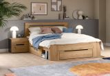 Schlafzimmer Set 3-teilig Cooper in Artisan Eiche und grau mit Bett Liegefl�che 140 x 200 cm und 2x Nachttisch