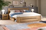 Schlafzimmer Set 3-teilig Cooper in Artisan Eiche und grau mit Bett Liegefl�che 180 x 200 cm und 2x Nachttisch