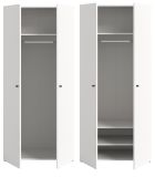 Kleiderschrank Carter in wei� Dreht�renschrank 2-t�rig 80 x 176 cm