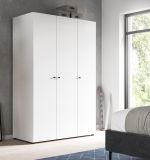 Kleiderschrank Carter in wei� Dreht�renschrank 3-t�rig 120 x 176 cm